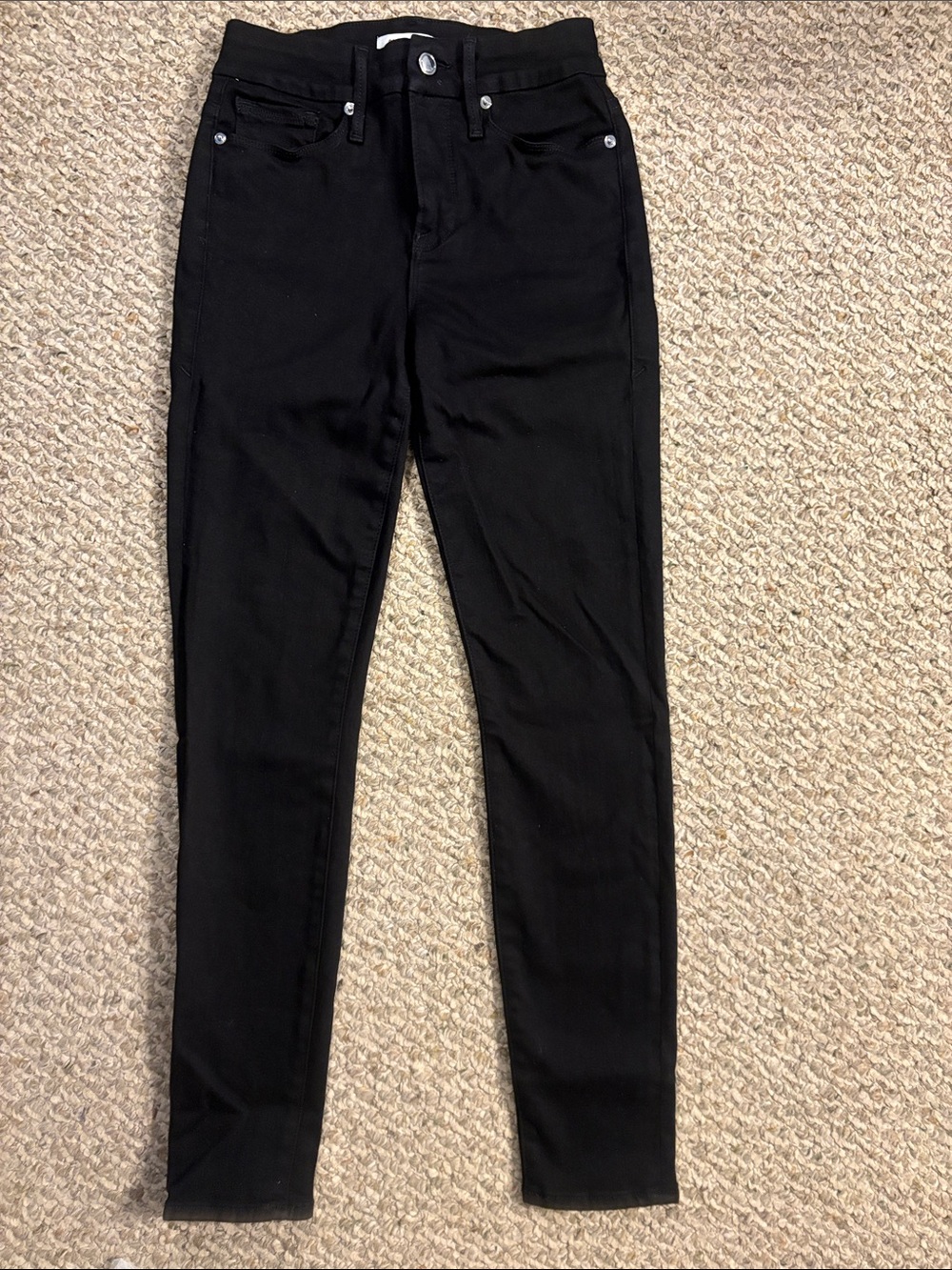 Good American Good Legs Crop Black Skinny Jeans, Size 2 / 26